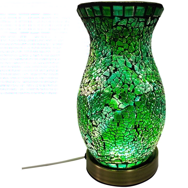 foto del prodotto lampade a mosaico lampada da tavolo verde 22x12x12cm signes grimalt