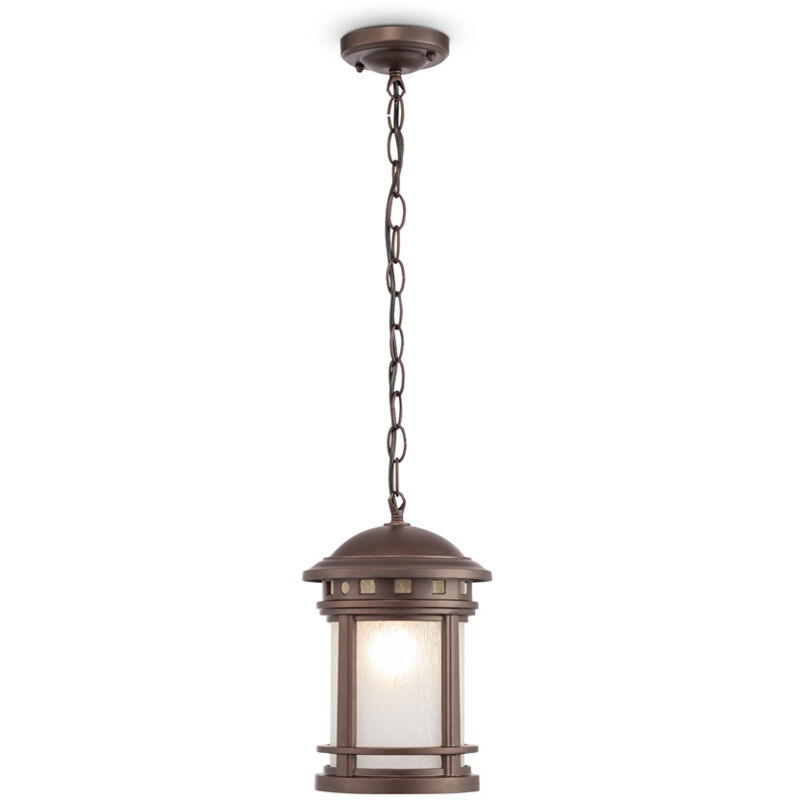 foto del prodotto lampade a soffitto vintage da esterno alluminio marrone 1 luce e27 60w ip44