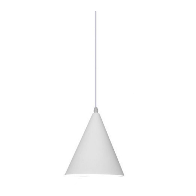 foto del prodotto lampade a sospensione vintage industriale lampadario soffitto metallo plafoniera regolabile bianco 19cm