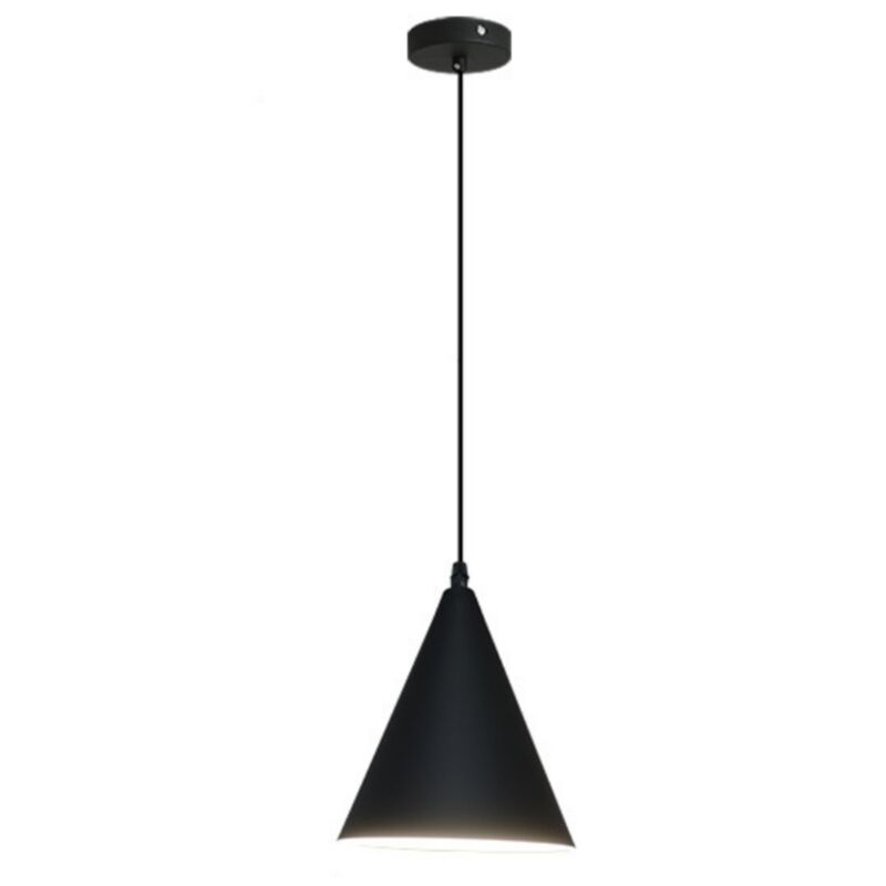 foto del prodotto lampade a sospensione vintage industriale lampadario soffitto metallo plafoniera regolabile nero 16cm
