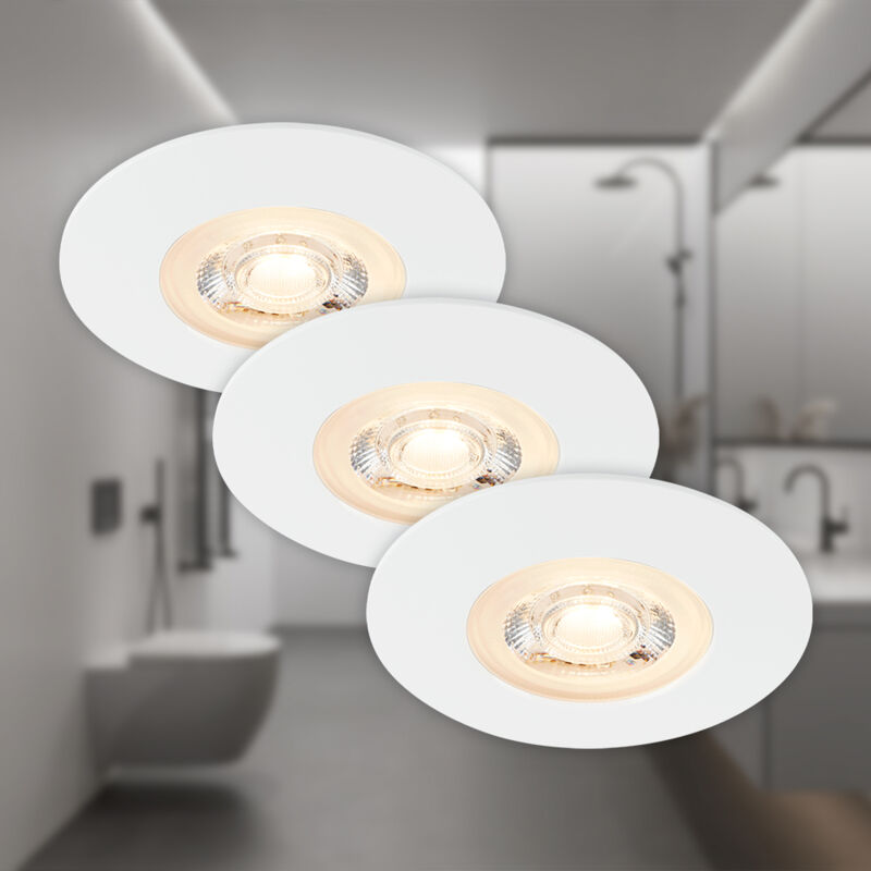 foto del prodotto lampade da incasso a led, bianco opaco, ip65, 3xled 5w