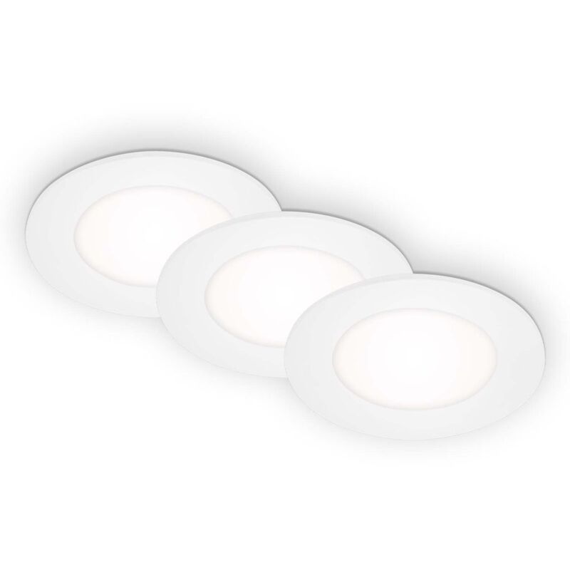 foto del prodotto lampade da incasso a led lampada da incasso set da 3 3w bianco plastica 8,6cm briloner