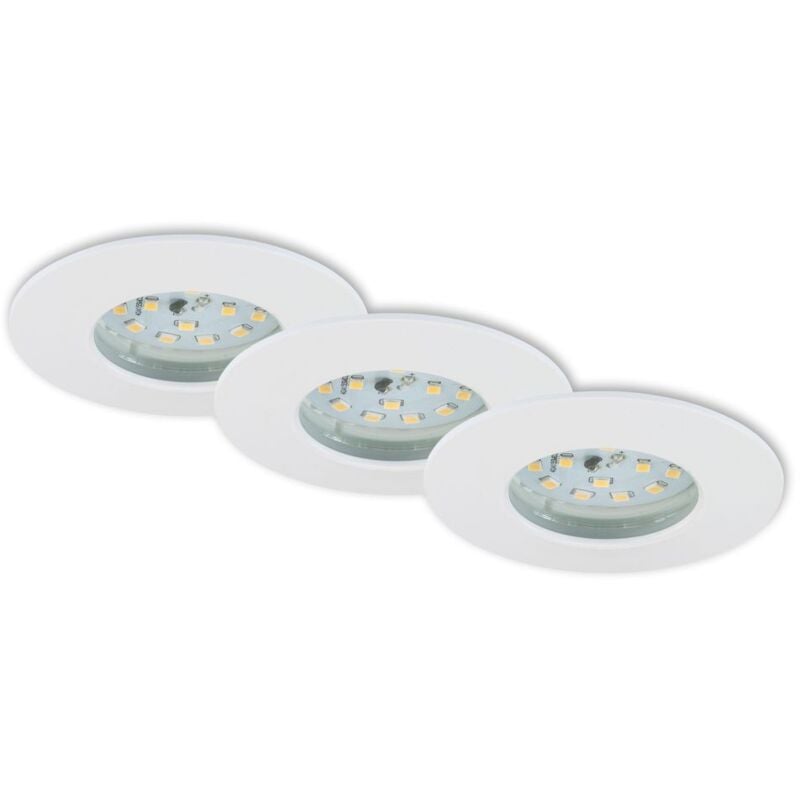 foto del prodotto lampade da incasso a led lampada da incasso set da 3 ip44 400 lumen 5w bianco 7,5 cm briloner