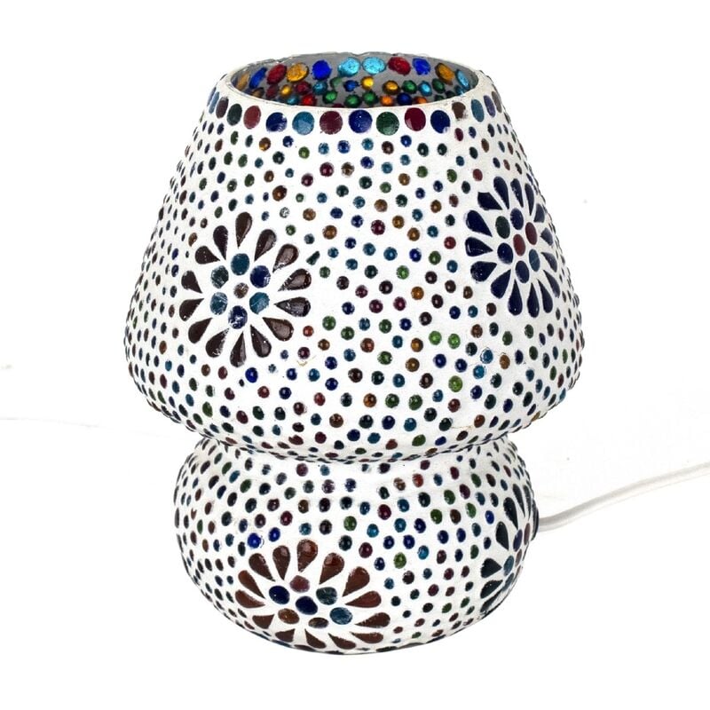 foto del prodotto lampade da lampada da funghi marocchini lampada da scrivania bianca 18x13x13cm signes grimalt