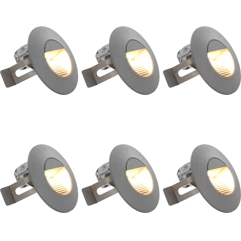foto del prodotto lampade da parete da esterno a led 6 pz 5 w argento rotonde vidaxl