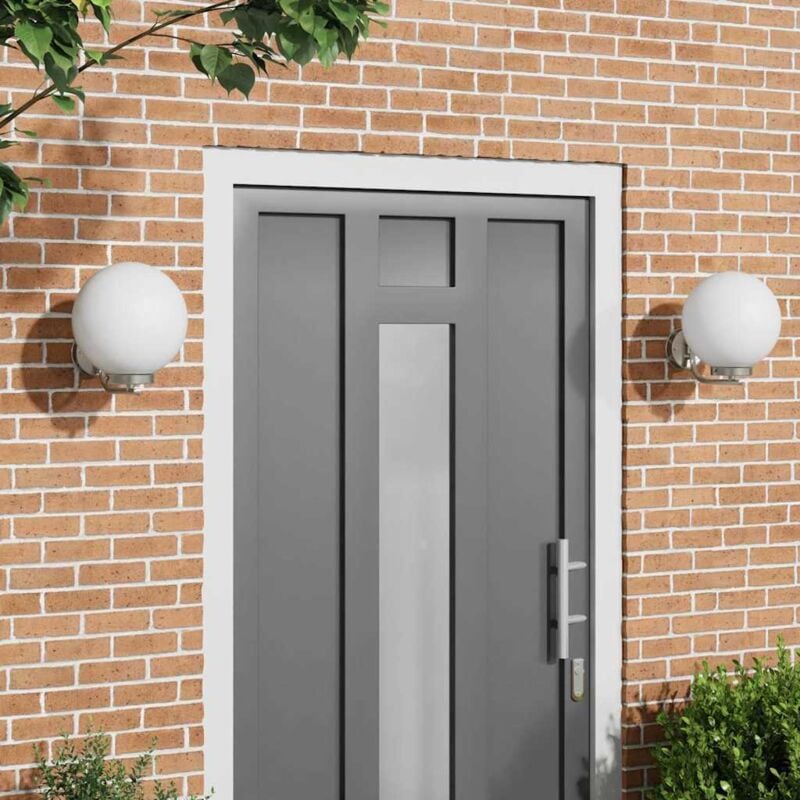 foto del prodotto lampade da parete esterne 2 pcs argento 29 x 25 x 33 cm vidaxl