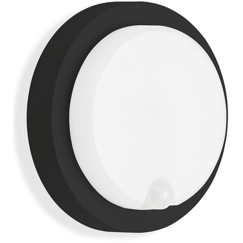 foto del prodotto lampade da parete esterne a led con sensore di movimento ip44 17 cm 12 w nere telefunken