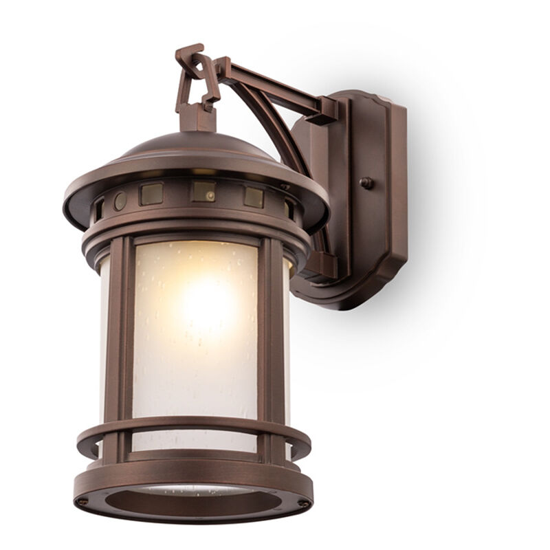 foto del prodotto lampade da parete vintage da esterno alluminio marrone 1 luce e27 60w ip44