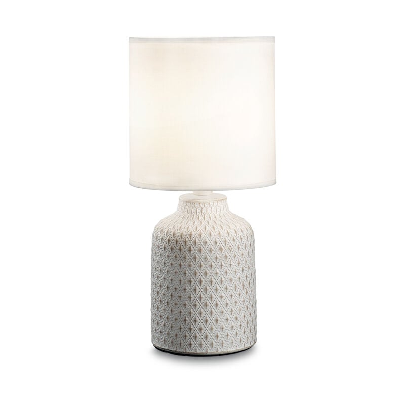 foto del prodotto lampade da scrivania shabby chic provenzale kali 3 metallo bianco 1 luce e14