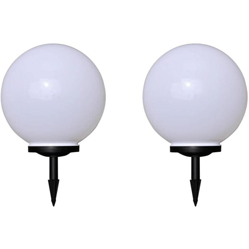 foto del prodotto lampade da sentiero a led 40 cm con picchetto bianco vari pezzi modelli 2 pz
