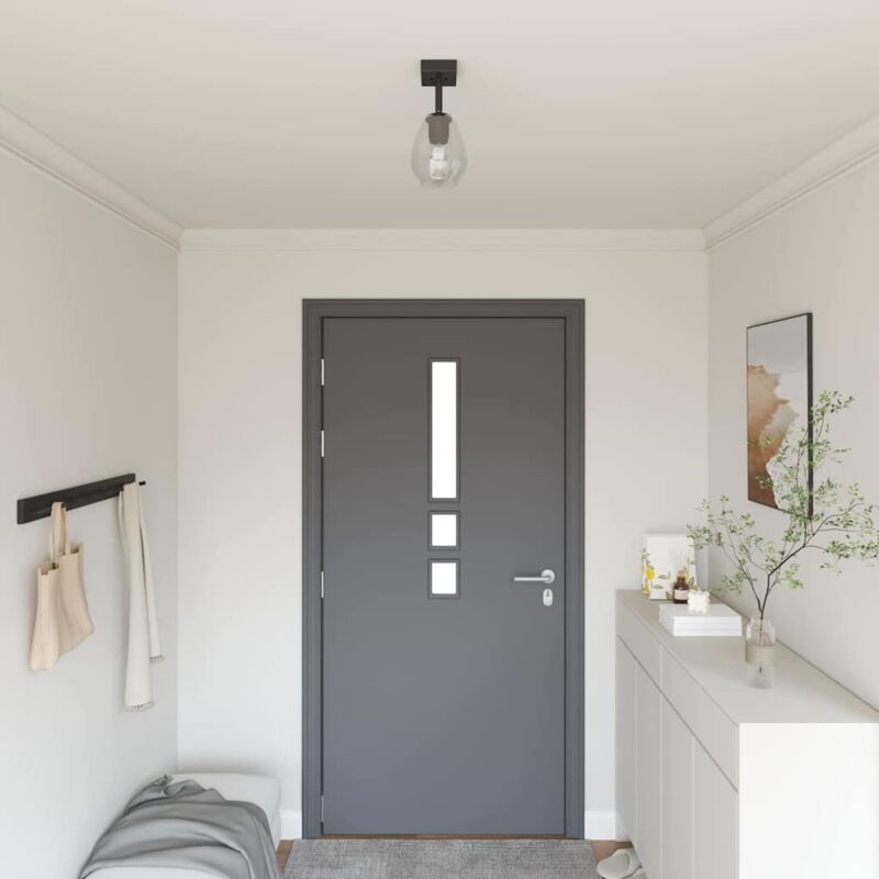 foto del prodotto lampade da soffitto con paralume in vetro regolabile antracite e27 vidaxl