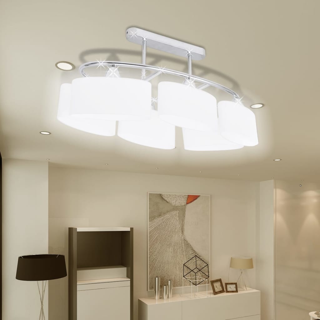 foto del prodotto lampade da soffitto ellissoidali 2 pz paralume in vetro e14 cod mxl 63286
