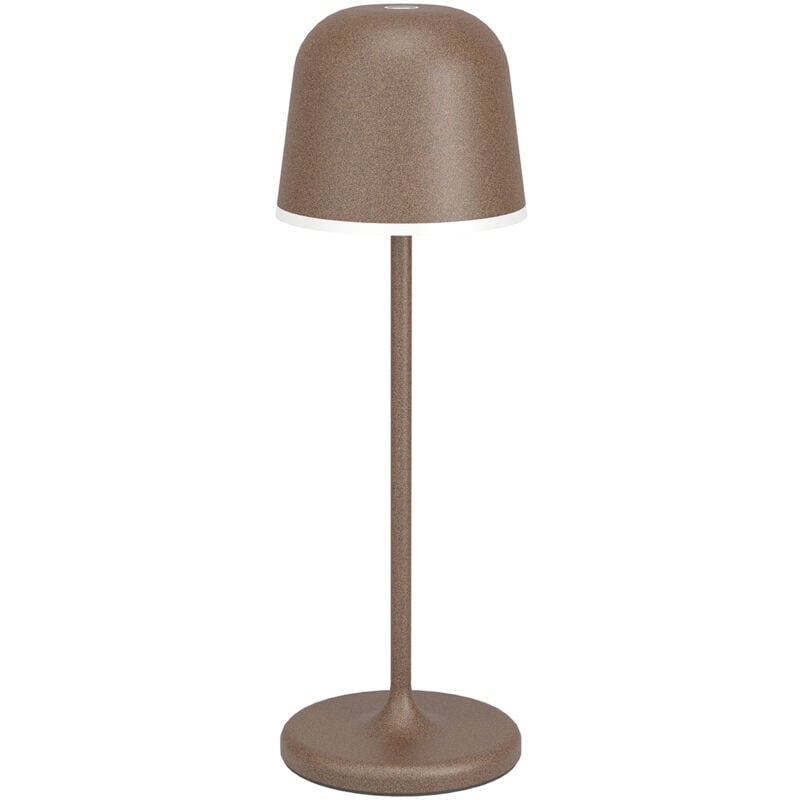 foto del prodotto lampade da tavolo esterno mannera alluminio ruggine policarbonato bianco led