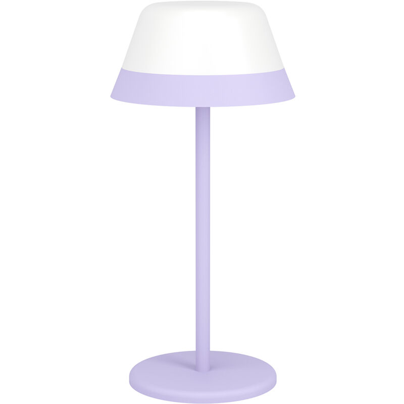 foto del prodotto lampade da tavolo esterno moderna meggiano policarbonato viola e bianco led