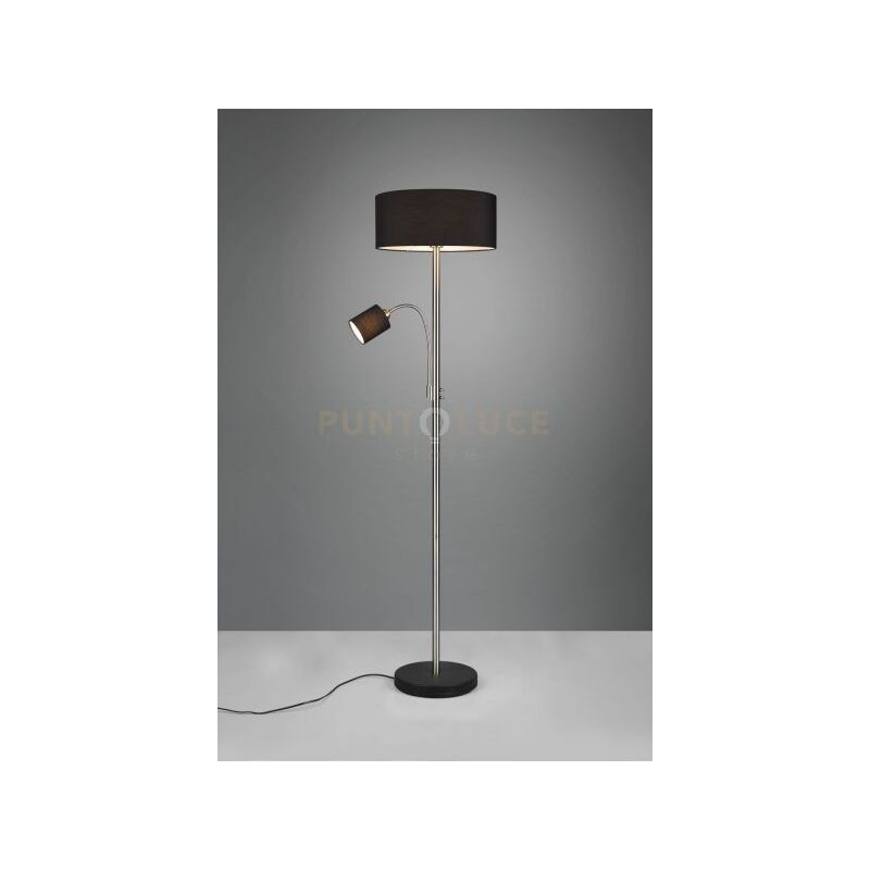foto del prodotto lampade da terra motel con paralumi neri e oro h.170cm metallo acciaio 416900207