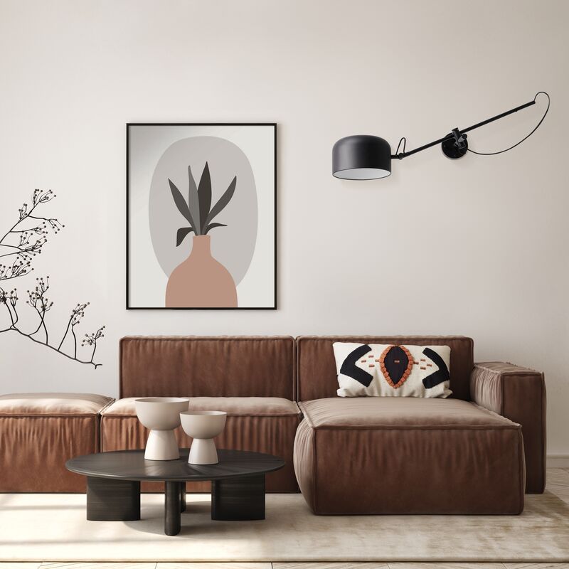 foto del prodotto lampade led sospensione da terra plafone deco soggiorno lettura ufficio e27 nero, plafoniera nero paco home