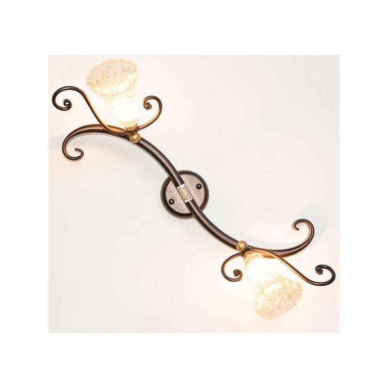 foto del prodotto lampade linea faretto lampada a muro applique 2 luci orientabili
