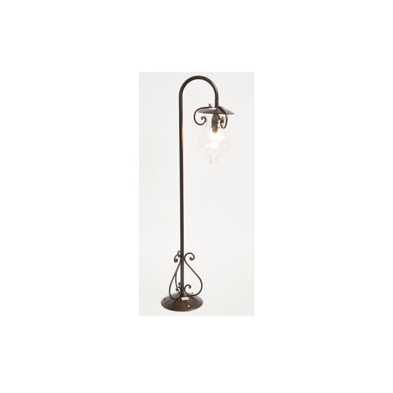 foto del prodotto lampade linea goccia lampione fiorentino 1 luce cm. 100 ferro battuto e vetro