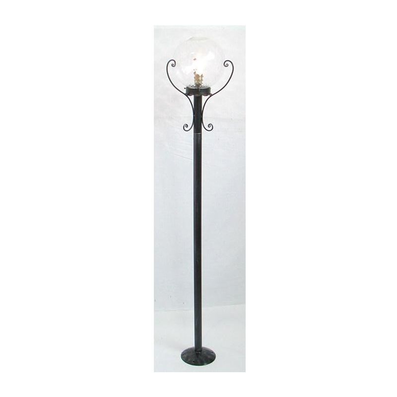 foto del prodotto lampade linea tavern lampione cm. 150 in ferro battuto e vetro soffiato
