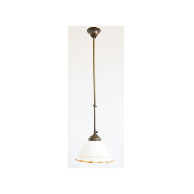 foto del prodotto lampade linea vintage lampadario telescopico in ottone bronzato