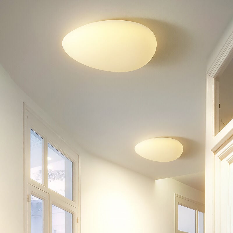 foto del prodotto lampade soffitto led moderno plafoniera acrilica creativo illuminazione da ufficio art d eco 12w luce bianco caldo 2 pezzi