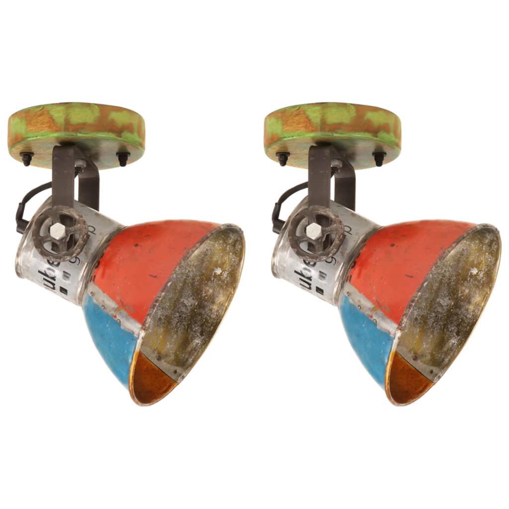 foto del prodotto lampade soffitto parete industriali 2 pz recupero 17x24 cm e27cod mxl 128891