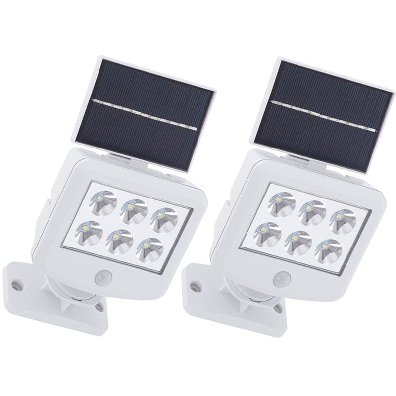 foto del prodotto lampade solari per esterno con rilevatore di movimento applique solare a led da esterno con rilevatore di movimento esterno, bianco, led 0,3w 150lm