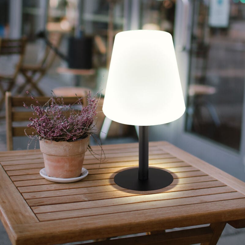 foto del prodotto lampade solari per tavolo da esterno lampada da tavolo solare da balcone lampada da tavolo solare a led con cambio colore rgb, interruttore a