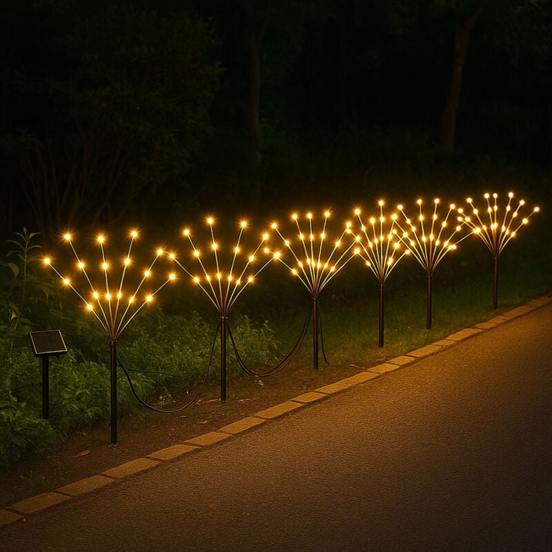 foto del prodotto lampade solari per uso esterno, decorazione da giardino, luce solare, lampada solare, esterno, marrone, punta di terra con cavo, 1x led, giardino,