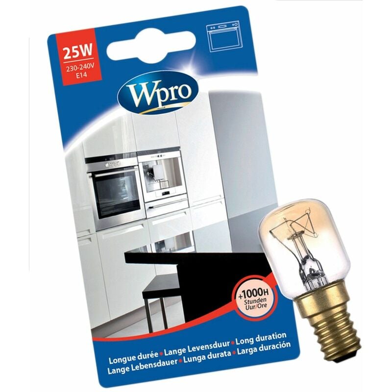 foto del prodotto lampadina 25w originale forni, fornelli elettrici e a gas wpro 60260