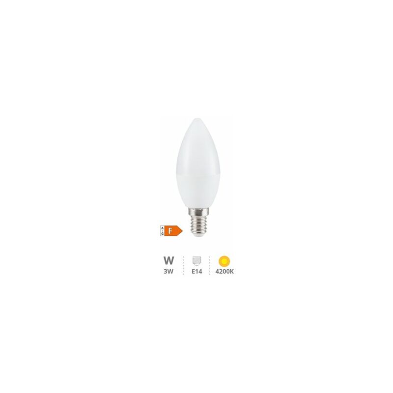 foto del prodotto lampadina a candela led e14 3w 250lm 4200k