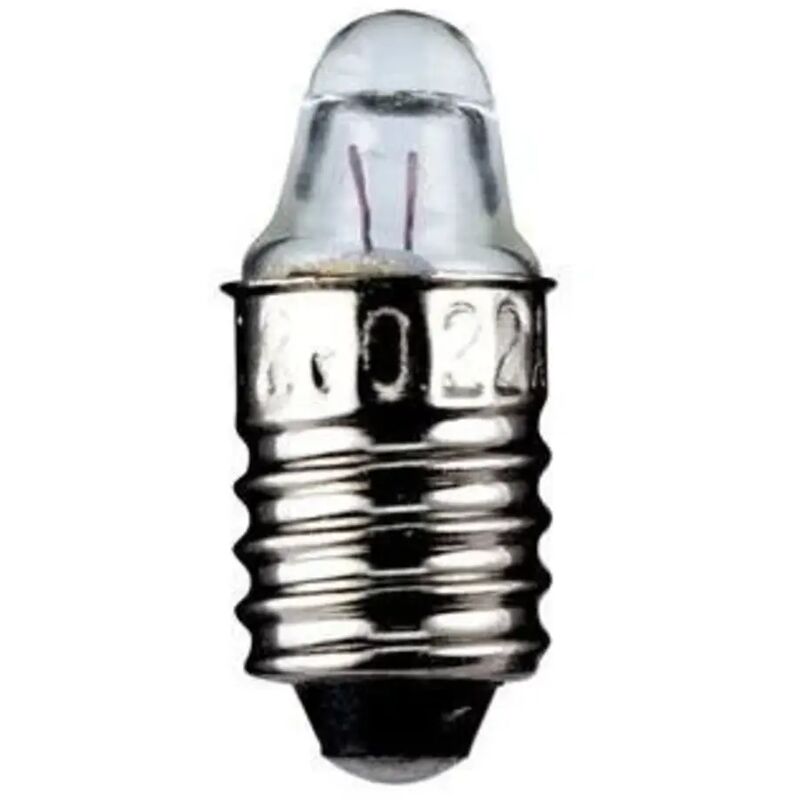 foto del prodotto lampadina a faretto appuntita miniatura modellismo e10 2,5 volt 0,25 watt