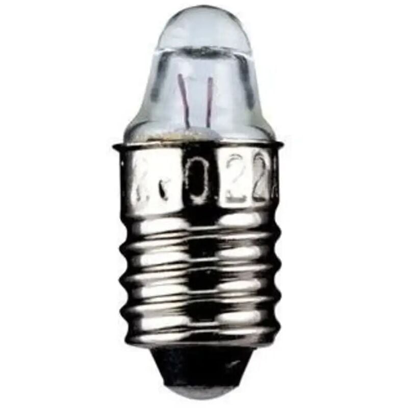foto del prodotto lampadina a faretto appuntita miniatura modellismo e10 3,7 volt 1,10 watt
