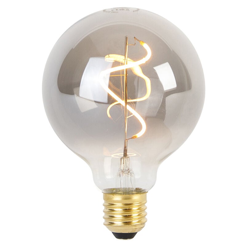 foto del prodotto lampadina a filamento a spirale led e27 dimmerabile g95 fum 3w 95lm 1800k luedd