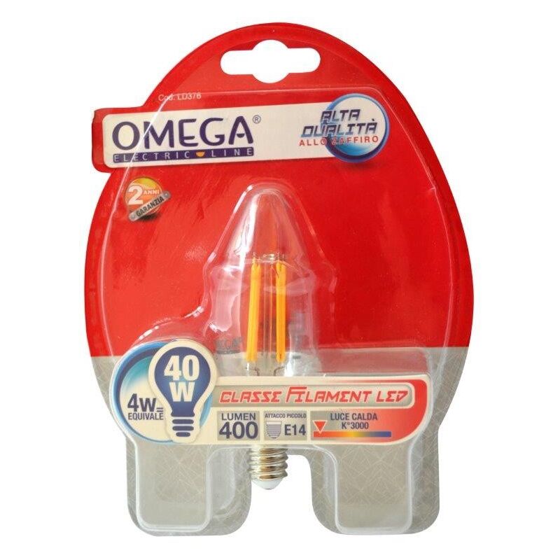 foto del prodotto lampadina a filamento candela c35 4w e14 3000k