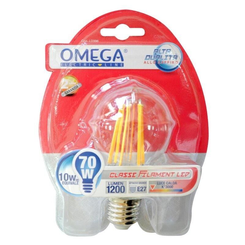 foto del prodotto lampadina a filamento goccia a60 10w e27 3000k