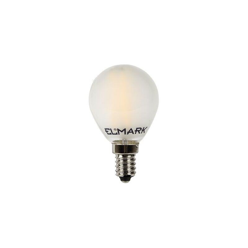 foto del prodotto lampadina a filamento led e14 g45 4w 2700k opaca elmark