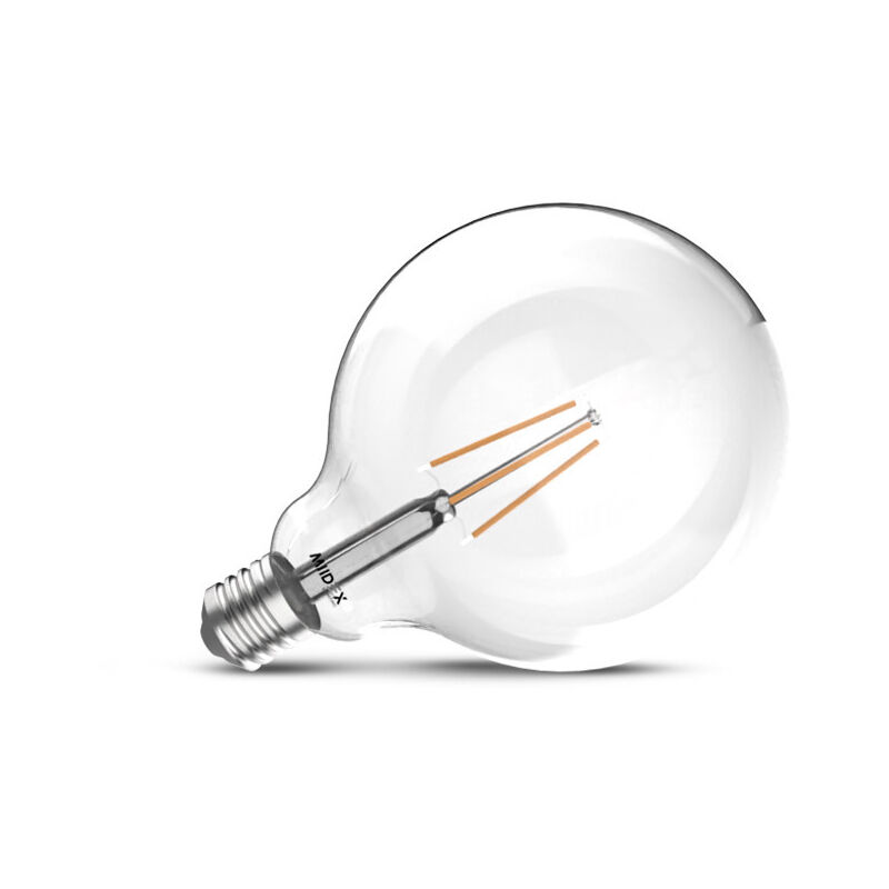 foto del prodotto lampadina a filamento led e27 g125 8w vintage globe 2700k bianco caldo 1100 lumen