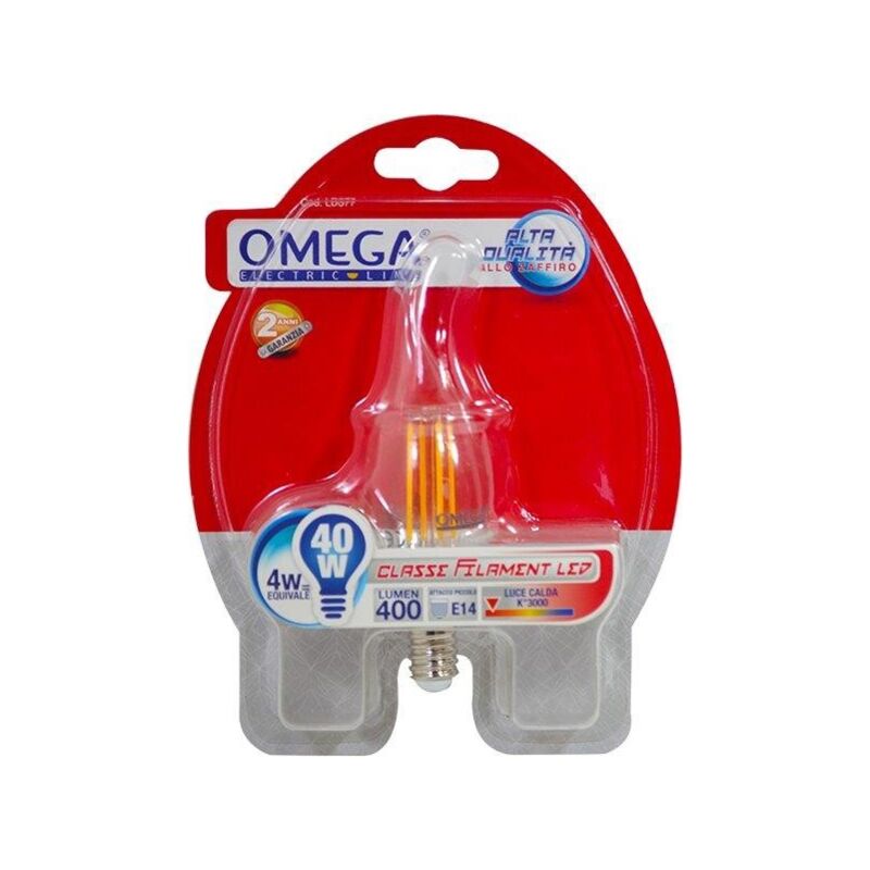 foto del prodotto lampadina a filamento soffio di vento c35 4w e14 3000k