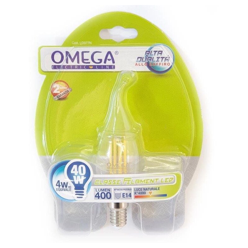 foto del prodotto lampadina a filamento soffio di vento c35 4w e14 4000k
