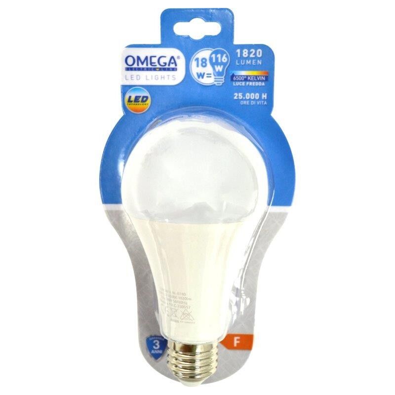 foto del prodotto lampadina a goccia led a70 18w e27 6400k