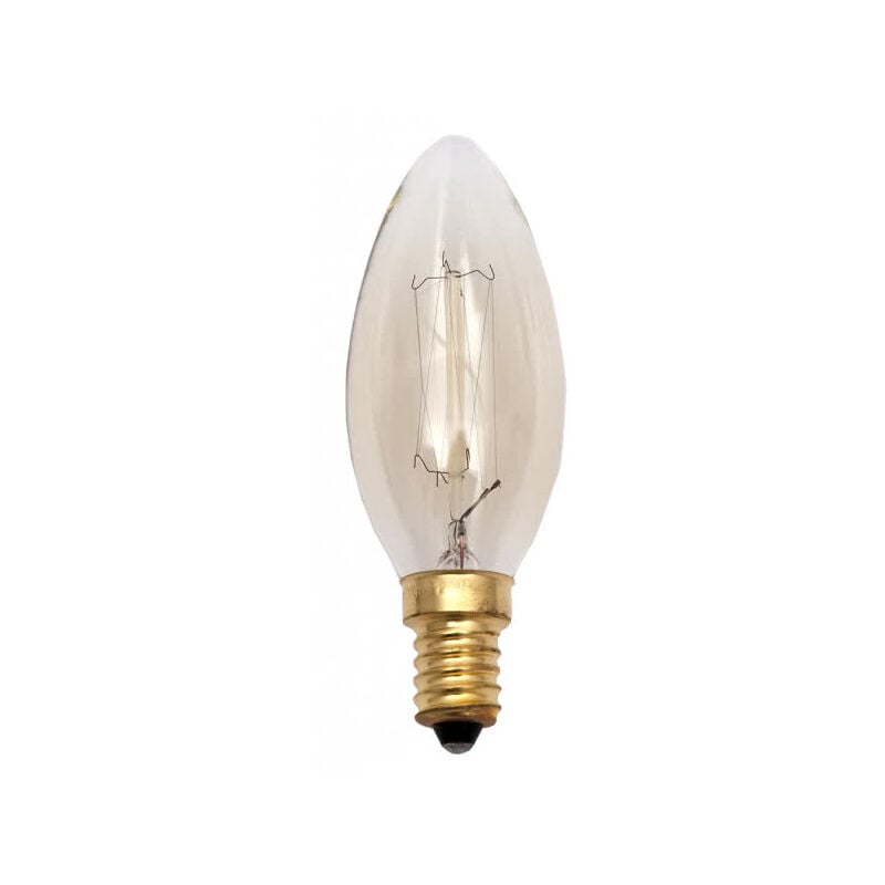 foto del prodotto lampadina a incandescenza vintage 40w e14 35dx96 calda