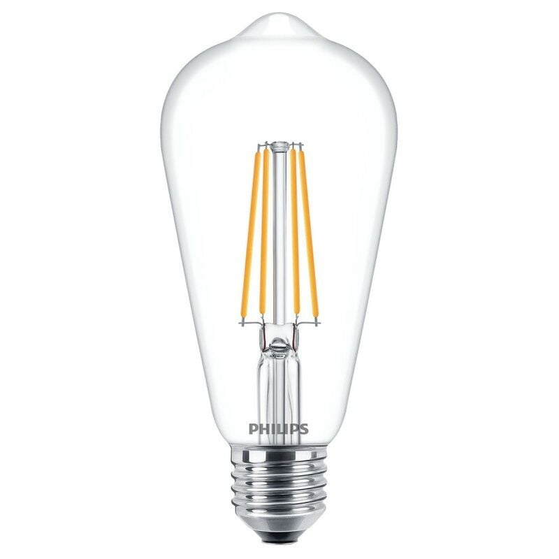foto del prodotto lampadina a led a filamento philips vintage 60w e27 2700k, luce calda