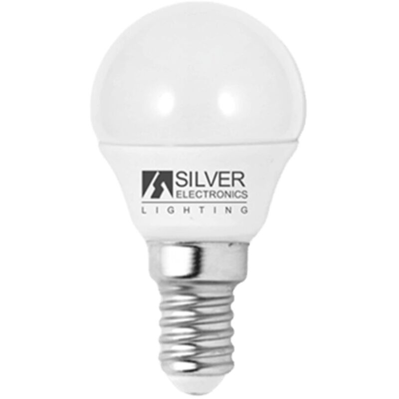 foto del prodotto lampadina a led argento elettronica eco sferica 5w 35w e14 3000k 436 lm 160 luce calda a 