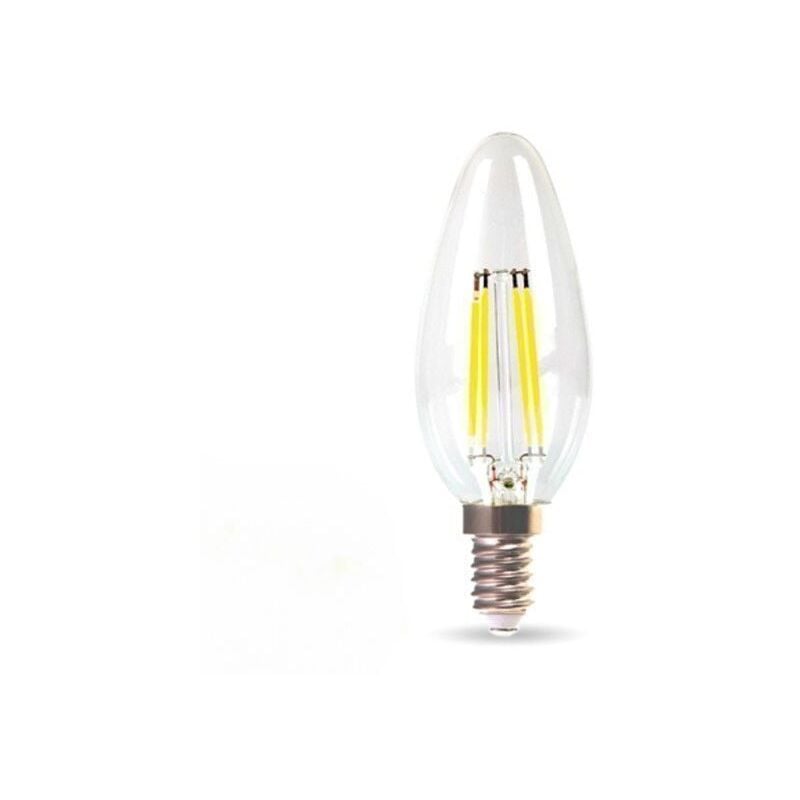 foto del prodotto lampadina a led e14 6w eq 60w filamento temp rature de couleur bianco caldo 2700k
