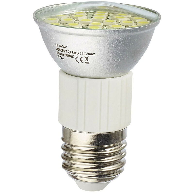 foto del prodotto lampadina a led e27 24 smd 5050 4w 77lm 120 33w freddo bianco 6000k
