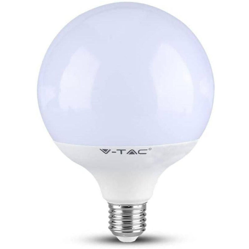 foto del prodotto lampadina a led e27 g120 18w globo luce bianca fredda 6400k chip samsung 2000lmn trade shop traesio