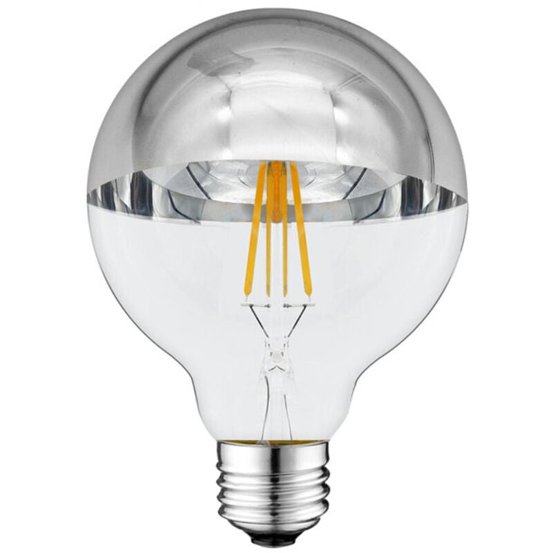foto del prodotto lampadina a led g95 e27 - vetro silver - 7w - 800lm - 2700k - optonica