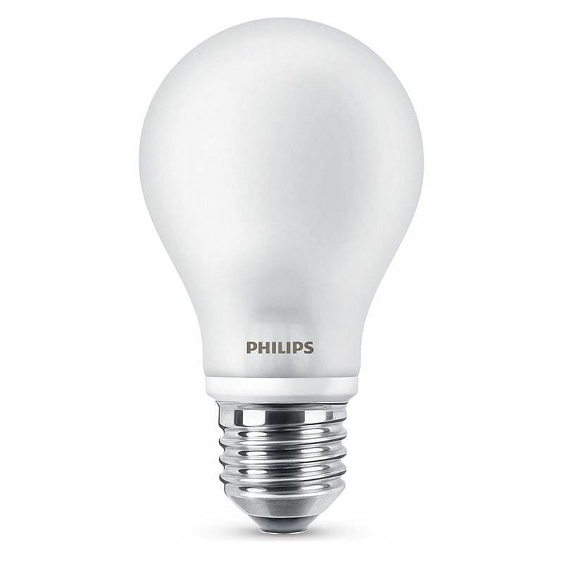 foto del prodotto lampadina a led in vetro '' philips goccia 60w e27 2700k, luce calda