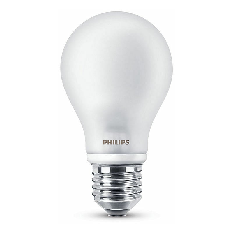 foto del prodotto lampadina a led in vetro philips goccia 60w e27 4000k, luce bianca